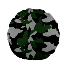 Illustration Camouflage Camo Army Soldier Abstract Pattern Standard 15  Premium Flano Round Cushions by danenraven