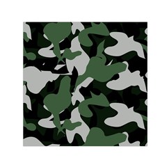 Illustration Camouflage Camo Army Soldier Abstract Pattern Square Satin Scarf (30  X 30 ) by danenraven