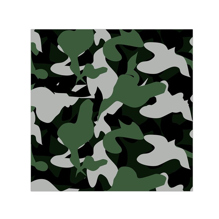 Illustration Camouflage Camo Army Soldier Abstract Pattern Square Satin Scarf (30  x 30 )