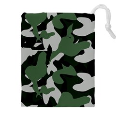 Illustration Camouflage Camo Army Soldier Abstract Pattern Drawstring Pouch (5xl) by danenraven