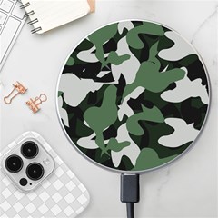 Illustration Camouflage Camo Army Soldier Abstract Pattern Wireless Charger by danenraven