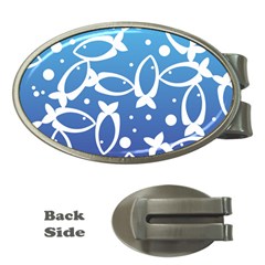 Blue Fish Water Aquarium Money Clips (oval)  by danenraven