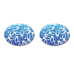 Blue Fish Water Aquarium Cufflinks (oval) by danenraven