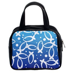 Blue Fish Water Aquarium Classic Handbag (two Sides) by danenraven