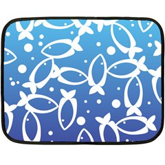 Blue Fish Water Aquarium Double Sided Fleece Blanket (mini)  by danenraven