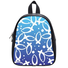 Blue Fish Water Aquarium School Bag (small) by danenraven