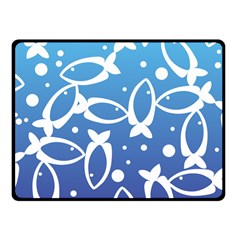 Blue Fish Water Aquarium Fleece Blanket (small) by danenraven