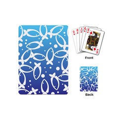 Blue Fish Water Aquarium Playing Cards Single Design (mini) by danenraven