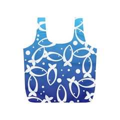 Blue Fish Water Aquarium Full Print Recycle Bag (s) by danenraven