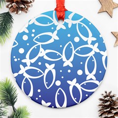 Blue Fish Water Aquarium Ornament (round) by danenraven