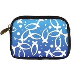 Blue Fish Water Aquarium Digital Camera Leather Case by danenraven