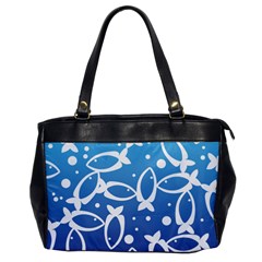 Blue Fish Water Aquarium Oversize Office Handbag by danenraven