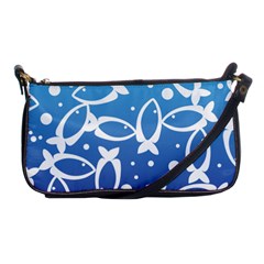 Blue Fish Water Aquarium Shoulder Clutch Bag by danenraven