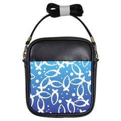 Blue Fish Water Aquarium Girls Sling Bag by danenraven