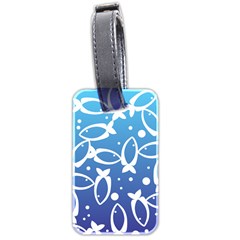 Blue Fish Water Aquarium Luggage Tag (two Sides) by danenraven