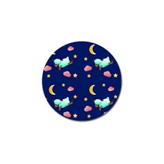 Sleepy Sheep Star And Moon Golf Ball Marker by danenraven