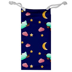 Sleepy Sheep Star And Moon Jewelry Bag by danenraven