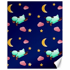 Sleepy Sheep Star And Moon Canvas 16  X 20  by danenraven