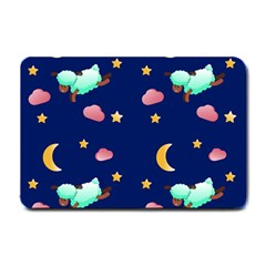 Sleepy Sheep Star And Moon Small Doormat  by danenraven