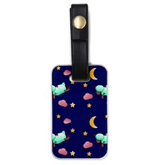 Sleepy Sheep Star And Moon Luggage Tag (one Side) by danenraven