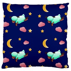 Sleepy Sheep Star And Moon Large Cushion Case (one Side) by danenraven