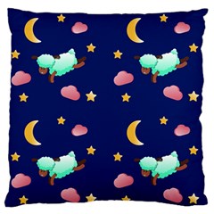 Sleepy Sheep Star And Moon Standard Flano Cushion Case (one Side) by danenraven