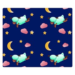 Sleepy Sheep Star And Moon Double Sided Flano Blanket (small)  by danenraven