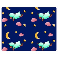 Sleepy Sheep Star And Moon Double Sided Flano Blanket (medium)  by danenraven