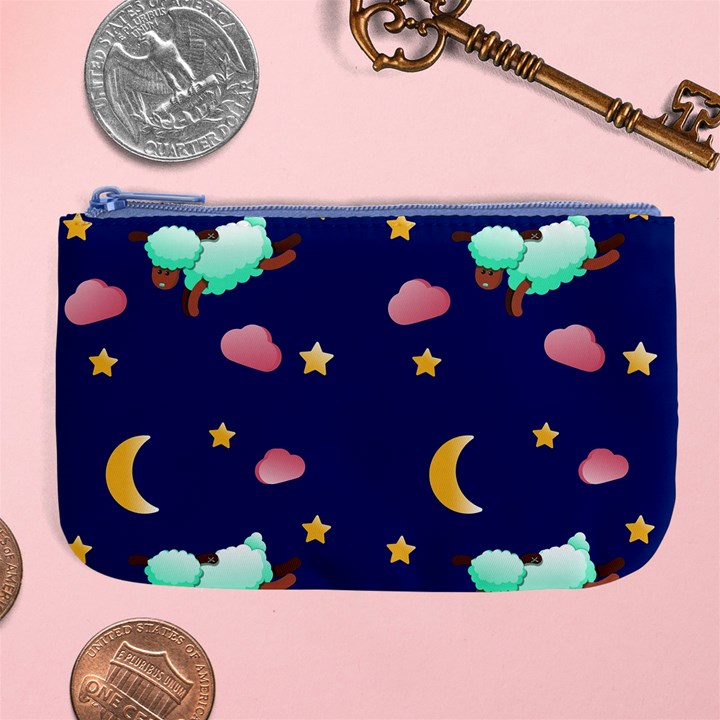 Sleepy Sheep Star And Moon Large Coin Purse