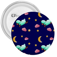 Sleepy Sheep Star And Moon 3  Buttons by danenraven