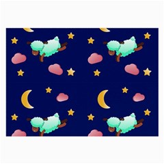 Sleepy Sheep Star And Moon Large Glasses Cloth by danenraven