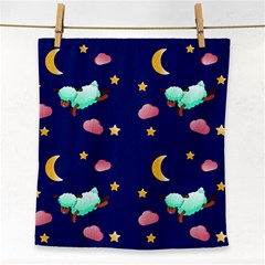 Sleepy Sheep Star And Moon Face Towel by danenraven