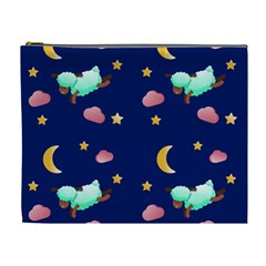 Sleepy Sheep Star And Moon Cosmetic Bag (xl) by danenraven