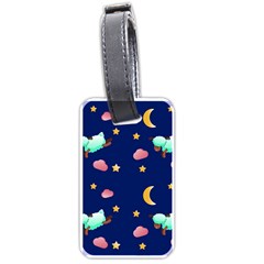 Sleepy Sheep Star And Moon Luggage Tag (one Side) by danenraven