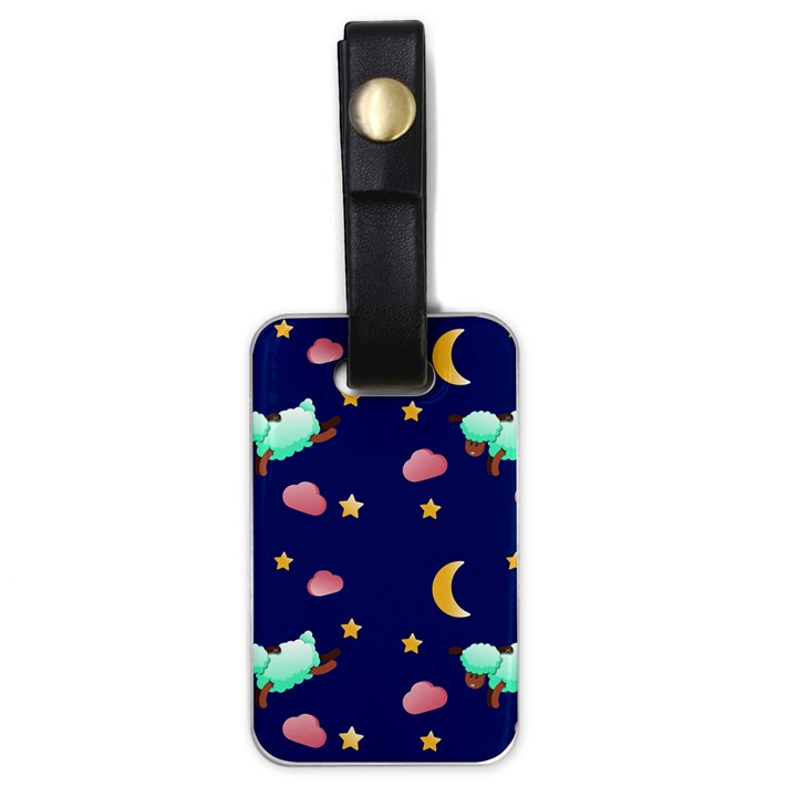 Sleepy Sheep Star And Moon Luggage Tag (one side)