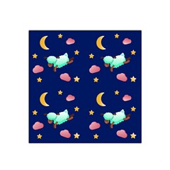 Sleepy Sheep Star And Moon Satin Bandana Scarf 22  X 22  by danenraven