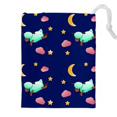 Sleepy Sheep Star And Moon Drawstring Pouch (5xl) by danenraven