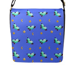 Seamless Pastel Wallpaper Animal Flap Closure Messenger Bag (l) by danenraven