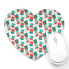 Birthday Pattern Party Celebration Heart Mousepads by danenraven