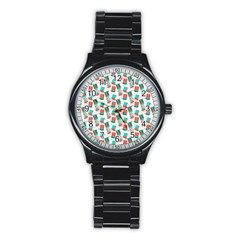 Birthday Pattern Party Celebration Stainless Steel Round Watch by danenraven