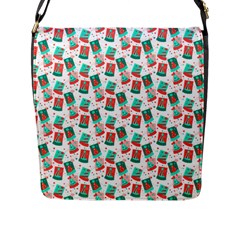 Birthday Pattern Party Celebration Flap Closure Messenger Bag (l) by danenraven