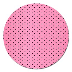 Polka Dot Dots Pattern Dot Magnet 5  (round) by danenraven