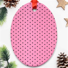 Polka Dot Dots Pattern Dot Oval Ornament (two Sides) by danenraven