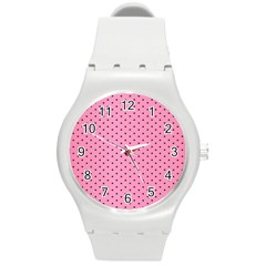 Polka Dot Dots Pattern Dot Round Plastic Sport Watch (m) by danenraven