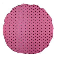 Polka Dot Dots Pattern Dot Large 18  Premium Round Cushions by danenraven