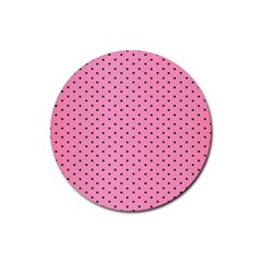 Polka Dot Dots Pattern Dot Rubber Round Coaster (4 Pack) by danenraven