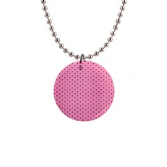 Polka Dot Dots Pattern Dot 1  Button Necklace by danenraven