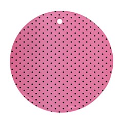 Polka Dot Dots Pattern Dot Round Ornament (two Sides)