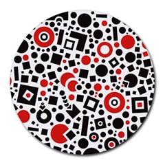 Square Object Future Modern Round Mousepads by danenraven