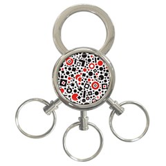 Square Object Future Modern 3-ring Key Chain by danenraven